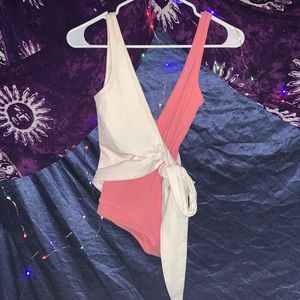 Two toned Wrap Style Bodysuit